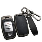 ontto Alaşım araba anahtarlık kapak Fit Kia Sportage Cerato Optima K2 K3 K4 K5 Rio Picanto K2 Soul Sorento Ski Sedona akıllı deri anahtar kılıfı kabuk anahtarlık anahtarlık aksesuarları siyah