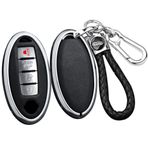 ontto Alaşım Araba Anahtarlık Kapak Fit Nissan Qashqai Juke J10 J11 X-Trail T32 T31 Kicks Tiida Leaf Qashqai 2/3/4 Düğmeler Deri Anahtar Kılıfı Kabuk anahtarlık anahtarlık anahtarlık aksesuarları
