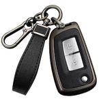 ontto Alaşım araba anahtarlık kapak Fit Nissan Qashqai X-Trail Juke Sentra Versa Altima Micra Pulsar Livina 2/3/4 düğmeler Flip deri anahtar kılıfı kabuk anahtarlık anahtarlık anahtarlık aksesuarları