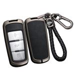 ontto Alaşım araba anahtarlık kapak Fit VW CC Passat B6 B7 Passat 3C CC Maogotan R36 B5 B7L anahtarsız giriş 3 düğmeler akıllı deri anahtar kılıfı kabuk anahtarlık anahtarlık anahtarlık aksesuarları