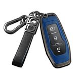 ontto Anahtar kılıfı araba anahtarı kılıfı anahtar kılıfı anahtar kılıfı koruyucu kılıf Ford Focus Mondeo Fiesta Ecosport Kuga Galaxy Explorer Ranger ST S-Max MK3 için uygun aksesuar siyah mavi