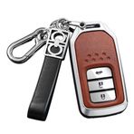 ontto Anahtar kılıfı araba anahtarı kılıfı Cover Honda CRV CR-V Fit Civic Accord HR-V HRV City Odyssey XR-V TPU anahtar kılıfı kapak anahtarlık 2/3/4 tuşlu aksesuar gümüş kahverengi