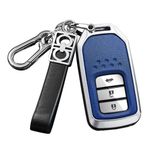 ontto Anahtar kılıfı araba anahtarı kılıfı Cover Honda CRV CR-V Fit Civic Accord HR-V HRV City Odyssey XR-V TPU anahtar kılıfı kapak anahtarlık 2/3/4 tuşlu aksesuar gümüş mavi