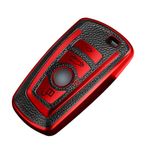 ontto Anahtar kılıfı BMW 520 525 f30 f10 F18 118i 320i 1 serisi 5 serisi 7 serisi X3 X4 M3 M4 M5 E34 E90 E60 E36 araba anahtarı kılıfı TPU silikon anahtar kılıfı koruyucu kılıf anahtarlık deri kırmızı