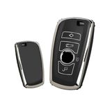 ontto Anahtar kılıfı BMW 525 f30 f10 F18 118i 320i 1 serisi 5 serisi 7 serisi X3 X4 M3 M4 M5 E34 E90 E60 E36 araba anahtarı kılıfı TPU silikon anahtar kılıfı koruyucu kılıf anahtarlık gümüş siyah