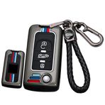 ontto Anahtar kılıfı Citroen C2 C3 C4 C5 C6 C8 Peugeot 107 207 307 307S 308 407 607 için metal araba anahtarı kılıfı anahtarlık koruyucu kılıf anahtar kılıfı aksesuar 3 tuşlu siyah