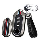 ontto Anahtar kılıfı FIAT 500 Ducato Panda Punto 500L Lancia Musa için Citroen Jumper Peugeot Boxer için Metal Araba Anahtarı Kılıfı Anahtarlık Koruyucu Kılıf Anahtar Kılıfı-C Siyah