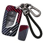ontto Araba anahtar kapağı fit Toyota Avalon Camry Corolla Fortuner Highlander Levin RAV4 LE Sequoia Sienna Tacoma Tundra Yaris Flip Key case kabuk kutusu anahtarlık anahtarlık aksesuarları, A-Siyah