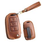 ontto Araba anahtarı kapağı fit VW Volkswagen Atlas Golf GTI Jetta Passat Tiguan Touareg Beetle Flip çılgın at deri anahtarlık anahtarlık anahtarlık akıllı anahtar kabuk kutusu aksesuarları,