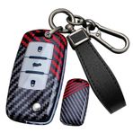 ontto Araba Anahtarı Kapağı VW POLO Tiguan Passat B5 B6 B7 Golf EOS Scirocco Jetta MK6 Octavia Uzaktan Anahtar durumda Kabuk Kutusu anahtarlık anahtarlık Aksesuarları 3 düğmeler, C-Siyah Kırmızı, 3