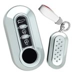 ontto Araba anahtarı kılıfı anahtar kılıfı FIAT 500 Ducato Panda 500L Punto Lancia Musa Citroen Jumper için Peugeot Boxer anahtar kılıfı TPU anahtar kılıfı anahtarlık 3 tuşlu gümüş