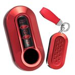 ontto Araba anahtarı kılıfı anahtar kılıfı FIAT 500 Ducato Panda 500L Punto Lancia Musa Citroen Jumper için Peugeot Boxer anahtar kılıfı TPU anahtar kılıfı anahtarlık 3 tuşlu kırmızı