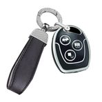 ontto Araba anahtarı kılıfı, anahtar kılıfı, Ford Mondeo Fiesta Focus MK1 2 MK2 Fusion S-Max C-Max Transit 2001-2010 için uygun, koruyucu kılıf, anahtarlık, aksesuar, A, siyah