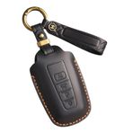 ontto Araba anahtarı kılıfı anahtarlık Toyota Prius Camry Corolla C-HR RAV4 Prado Izoa Levin Avalon için uygun koruyucu kılıf anahtar kılıfı gerçek deri anahtar kılıfı aksesuar 2 tuşlu, 4 tuş, siyah