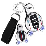ontto Araba anahtarı kılıfı, BMW İçin uygun Mini Cooper One S D F54 F55 F56 F57 F60 R57 R58 R59 R60 Cabrio metal koruyucu kılıf anahtar kılıfı aksesuar anahtar kılıfı anahtarlık 4 tuş mavi