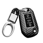 ontto Araba anahtarı kılıfı Citroen C4 Cactus C5 C3 Peugeot 308 408 508 2008 için uygundur Opel Crossland X Zafira Combo ABS koruyucu kılıf anahtar kılıfı anahtarlık anahtar kılıfı aksesuar -B siyah