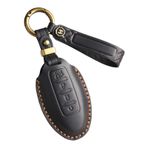 ontto Araba anahtarı kılıfı Cover anahtarlık Nissan 370Z Qashqai Jukr Micra Altima Pulsar March Murano X-Trail 3/4/5 tuşlu koruyucu kılıf anahtar kılıfı gerçek deri anahtar kılıfı aksesuar