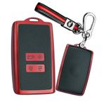 ontto Araba anahtarı kılıfı Cover Renault Clio Austral Megane Koleos Kadjar Talisman Captur Espace Dacia Duster 4 tuşlu anahtar kılıfı TPU anahtar kılıfı aksesuar P-kırmızı anahtarlık