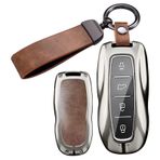 ontto Araba anahtarı kılıfı, Ford Tourneo Custom Equator Sport EcoBoost Equator ile uyumlu, JMC Territory Smart Key Hardcover koruyucu kılıf, anahtar kılıfı, Kahverengi B, Braun B