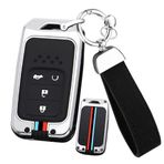 ontto Araba Anahtarı Kılıfı Honda Accord Civic CR-V CRV CRV Pilot Passport Insight EX EX-L Crider Metal Koruyucu Kılıf Anahtar Kılıfı Aksesuar Anahtar Kılıfı Anahtarlık 4 Tuş-B Gümüş