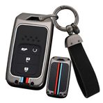 ontto Araba Anahtarı Kılıfı Honda Accord Civic CR-V CRV CRV Pilot Passport Insight EX EX-L Crider Metal Koruyucu Kılıf Anahtar Kılıfı Aksesuar Anahtar Kılıfı Anahtarlık 4 Tuş-B Siyah