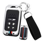 ontto Araba Anahtarı Kılıfı Honda Accord Civic CR-V CRV CRV Pilot Passport Insight EX EX-L Crider Metal Koruyucu Kılıf Anahtar Kılıfı Aksesuar Anahtar Kılıfı Anahtarlık 5 Tuş C Gümüş