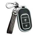 ontto Araba anahtarı kılıfı Honda Civic 11. Gen Accord Vezel Freed Pilot CRV RV3 RV4 2021 2022 2023 Anahtar kılıfı TPU Anahtar kılıfı Uzaktan kumanda Anahtarlık Aksesuar 2 Tuş-A Siyah
