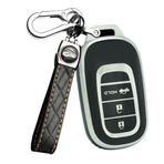 ontto Araba anahtarı kılıfı Honda Civic 11 için uygun. Gen Accord Vezel Freed Pilot CRV RV3 RV4 2021 2022 2023 Anahtar kılıfı TPU Anahtar kılıfı Uzaktan kumanda Anahtarlık Aksesuar 3 Tuş-B Siyah