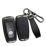 ontto Araba Anahtarı Kılıfı Kapak Ford Mondeo MK5 Expedition Ranger Mustang Ecosport Focus Anahtar Kılıfı Anahtar Kılıfı Anahtar Kutusu Anahtarlık 2/3/4/5 Tuşlu Aksesuar-Siyah