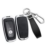 ontto Araba Anahtarı Kılıfı Kapak Ford Mondeo MK5 Expedition Ranger Mustang Ecosport Focus Anahtar Kılıfı Anahtar Kılıfı Anahtar Kutusu Anahtarlık 2/3/4/5 Tuşlu Aksesuarlar Gümüş Siyah