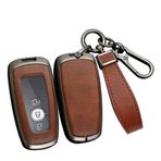 ontto Araba Anahtarı Kılıfı Kapak Ford Mondeo MK5 Expedition Ranger Mustang Ecosport Focus Anahtar Kılıfı Anahtar Kılıfı Anahtar Kutusu Anahtarlık 2/3/4/5 Tuşlu Aksesuarlar-Siyah Kahverengi