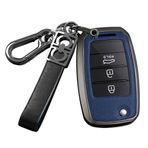 ontto Araba anahtarı kılıfı Kia K2 Rio Sorento Cerato Forte Picanto Stonic NIRO Morning Picanto Elantra Verna Sportage anahtar kılıfı anahtarlık anahtar kılıfı aksesuar - siyah mavi
