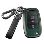 ontto Araba anahtarı kılıfı Kia K2 Rio Sorento Cerato Forte Picanto Stonic NIRO Morning Picanto Elantra Verna Sportage anahtar kılıfı anahtarlık anahtar kılıfı aksesuar - siyah yeşil