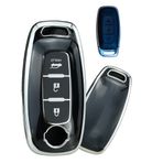 ontto Araba Anahtarı Kılıfı Kılıf Nissan Ariya Kicks X-Trail T33 Qashqai Teana Altima Pathfinder Rogue 2022 2023 TPU Anahtar Kılıfı Koruyucu Kılıf Anahtar Kılıfı Aksesuar 3 Tuşlu Gümüş Siyah