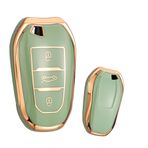 ontto Araba anahtarı kılıfı Peugeot 308 3008 4008 5008 Citroen C4L C6 C3-XR Picasso DS3 Opel Grandland X Mokka TPU için uygun anahtar kılıfı koruyucu kılıf anahtarlık anahtar kılıfı altın yeşil