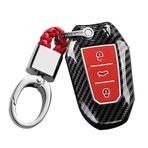 ontto Araba anahtarı kılıfı Peugeot 508 2008 3008 4008 5008 Citroen C4 C6 C3-XR Picasso DS3 için uygun Opel Mokka Corsa ABS koruyucu kılıf anahtar kılıfı anahtarlık anahtar kılıfı aksesuar A kırmızı