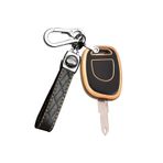 ontto Araba anahtarı kılıfı Renault anahtar kılıfı silikon koruyucu kılıf Renault Twingo Clio Kangoo Symbal Master aksesuar anahtarlık anahtar kılıfı anahtar muhafazası-siyah