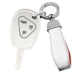 ontto Araba anahtarı kılıfı Renault Kangoo Dacia Scenic Megane Sandero Captur Twingo modu için uygun koruyucu kılıf TPU anahtar kılıfı anahtarlık anahtar kılıfı kapak aksesuar 3 tuşlu beyaz