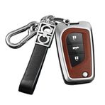 ontto Araba anahtarı kılıfı Toyota Auris Corolla Avensis Verso Yaris Aygo Scion TC IM Camry RAV4 anahtar kılıfı koruyucu kılıf uzaktan kumanda kapak aksesuar 2/3/4 tuş gümüş kahverengi