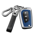 ontto Araba anahtarı kılıfı Toyota Auris Corolla Avensis Verso Yaris Aygo Scion TC IM Camry RAV4 anahtar kılıfı koruyucu kılıf uzaktan kumanda kapak aksesuar 2/3/4 tuş gümüş mavi