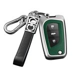 ontto Araba anahtarı kılıfı Toyota Auris Corolla Avensis Verso Yaris Aygo Scion TC IM Camry RAV4 anahtar kılıfı koruyucu kılıf uzaktan kumanda kapak aksesuar 2/3/4 tuş gümüş yeşil