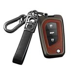 ontto Araba anahtarı kılıfı Toyota Auris Corolla Avensis Verso Yaris Aygo Scion TC IM Camry RAV4 anahtar kılıfı koruyucu kılıf uzaktan kumanda kapak aksesuar 2/3/4 tuş siyah kahverengi