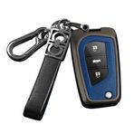 ontto Araba anahtarı kılıfı Toyota Auris Corolla Avensis Verso Yaris Aygo Scion TC IM Camry RAV4 anahtar kılıfı koruyucu kılıf uzaktan kumanda kapak aksesuar 2/3/4 tuş siyah mavi