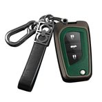 ontto Araba anahtarı kılıfı Toyota Auris Corolla Avensis Verso Yaris Aygo Scion TC IM Camry RAV4 anahtar kılıfı koruyucu kılıf uzaktan kumanda kapak aksesuar 2/3/4 tuş siyah yeşil