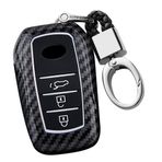 ontto Araba anahtarı kılıfı Toyota Hilux Fortuner Yaris Land Cruiser Camry Coralla Crown RAV4 Highland ABS koruyucu kılıf anahtar kılıfı anahtarlık anahtarlık aksesuar 3 tuş siyah B