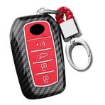 ontto Araba anahtarı kılıfı Toyota Sienna Mirai Hilux Venza Harrier Tundra RAV4 Prime Alphard ABS koruyucu kılıf anahtar kılıfı anahtarlık anahtar kılıfı aksesuar 4 tuşlu kırmızı
