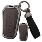 ontto Araba Anahtarı Koruyucu Kılıf Kılıf Peugeot 3008 5008 208 308 508 307 Citroen C1 C3 C4 C5 Picasso DS3 Kaktüs Çinko Alaşım Deri Anahtar Kılıfı Anahtarlık Aksesuar 3 Tuş-B Kahverengi