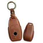 ontto Araba Anahtarlık Kapağı Anahtarlık Mercedes Benz E C S GLC GLB Sınıfı E200 C200 E300L E400 E63 W213 C200 S560 Akıllı Anahtar Kılıfı Kabuk Deri Anahtarlık Anahtarlık Anahtarlık Aksesuarları 3