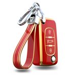 ontto Araba Anahtarlık Kapağı Fit Peugeot 107 206 207 307 308 406 Citroen Xsara Picasso C2 C3 C4 C5 C6 C8 Flip Key case TPU Akıllı Anahtar Kabuk Tutucu Çanta Anahtarlık Anahtarlık Aksesuarları 3
