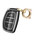 ontto Araba Anahtarlık Kapak Anahtarlık Fit Hyundai i30 i20 Tucson Sonata Fe Creta i10 i40 Verna Solaris Mistra Elantra Accent Akıllı Anahtar Kılıf Kabuk Tutucu Çanta Anahtarlık Aksesuarları 3